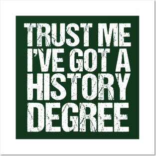 Funny History Major Graduation Posters and Art